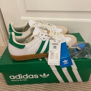 adidas Samba OG X Sporty & Rich Cream and Green